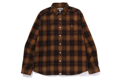 APE HEAD ONE POINT FLANNEL CHECK SHIRT